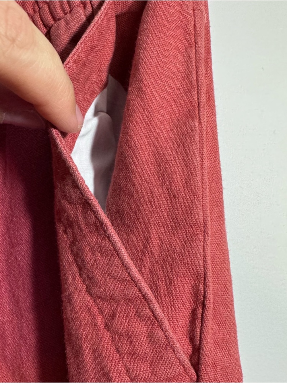 Old Navy Linen Blend Wide Leg Pants High Rise Terracotta Size L - Picture 4 of 6